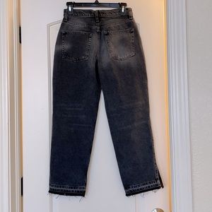 FREE PEOPLE distressed high waist boyfriend jeans! Favorite of Hailey Bieber!